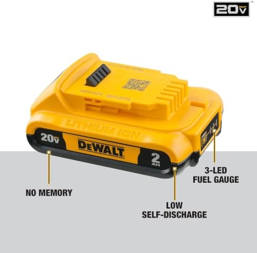 DEWALT 20V MAX Cordless Drill Driver Set, Electric Drill, Brushless 1/2 In 2 Speed, 2.0 Ah Battery and Charger Included, LED Light (DCD777D1)