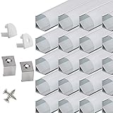 liston led bajo alacena 8w Esta tira de luz LED puede contener tiras de LED de 40 mm de ancho. Los clips de montaje de metal garantizan una instalación fácil y segura. El difusor de luz esmerilado dispersa la luz ligeramente para lograr un efecto de luz más suave, uniforme y deseable.