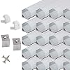 Aluminium hoekprofiel, 45 graden, 40 x 100 cm, aluminium profiel voor ledstrips/strips met witte melkachtige afdekking…