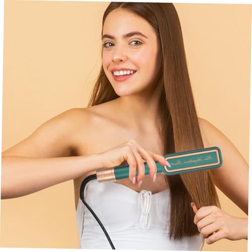 Plancha para el Cabello Portátil con Temperatura Ajustable, Placas Cerámicas, Color Verde, Enchufe Estándar EE.UU., Ideal para Viajes y Estilo Diario miniatura 5