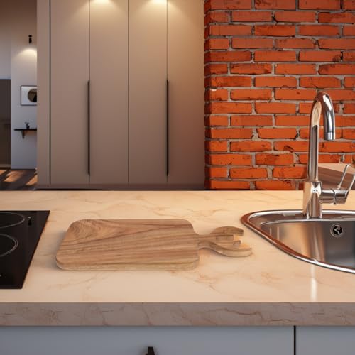 Tabla de cortar de madera acacia mangium, diseño sofisticado para picar y presentar alimentos 6