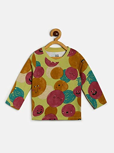 Image of miniklub Boys Typography Printed Round Neck Long Sleeves T-Shirt