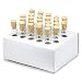 10x75mm Test Tubes with Cork Stoppers and Cardboard Rack, Borosilicate Glass, Round Btm, 3ml Vol, Karter Scientific 220B6 (Pack of 25)