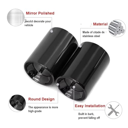 Tubo de escape de acero inoxidable 304 para coche X1 F48 2016-2021 en color plata 7