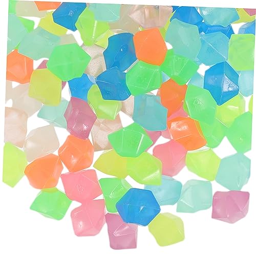 ORFOFE Glowing Pebbles Bulk Landscaping Rocks Decor Recycled Rubber Walkway for Garden