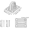 Sunload - Piastra a occhiello ovale/stretta, 80 x 26 mm, altezza 32 mm, in acciaio INOX, V4A 5 pezzi