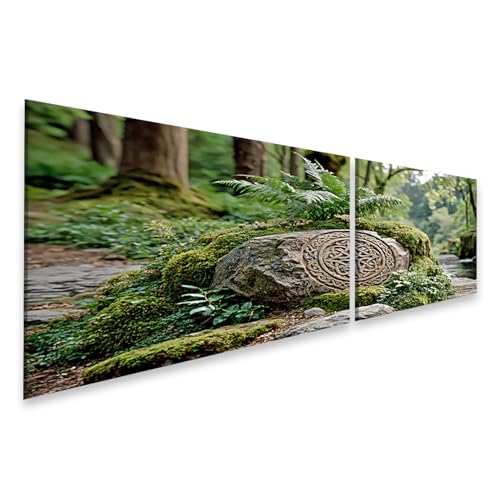 Tableau sur toile nœud mystique et décoration murale salon de 2 pièces