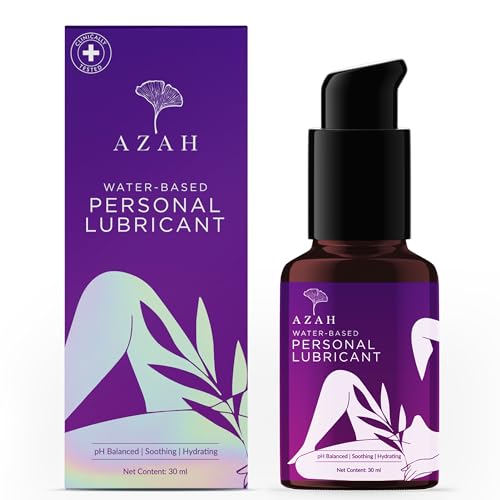 Image of Azah Personal Lubricant [30 ML] | Clinically Tested Intimate Lubricant | Water-Based Aloe Infused Lube for Women & Men | Skin Friendly pH Balanced | Non-Sticky and Stain-Free
