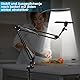 Stativ Handy mit Ringlicht,6 Zoll LED Ringlicht mit Stativ Handy, Overhead Kamera Ständer,Dimmbare LED Tischringlicht für YouTube, Selfie, Makeup,Tik Tok, Kompatibel mit Smartphone