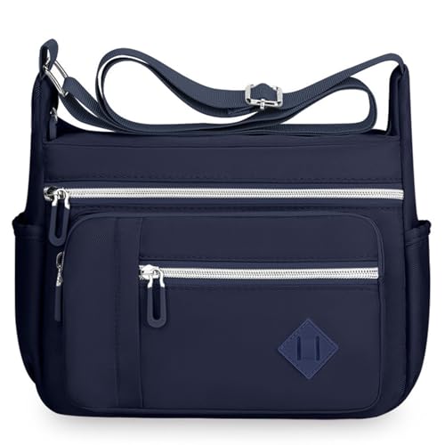 RNIEGA Nylon Crossbody Bags for Women Multi Pockets Handbags Travel Purse