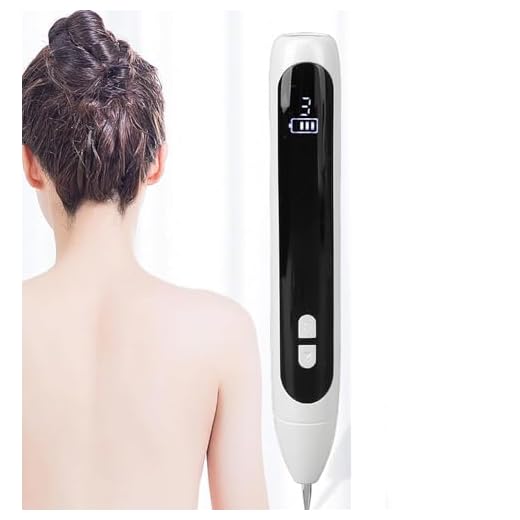 Pluma de Eliminación de Lunares, Pantalla LCD de 12 Engranajes para Eliminación de Pecas, Manchas de la Piel y Removedor de Manchas Oscuras con Hisopo de Algodón, Cuidado de la