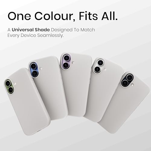 Image of CASEGEAR Silicone Snap Fit Back Cover Case Compatible with iPhone 17 | 8 Feet Drop Protection | Compatible with MagSafe | 360 Protection | Shockproof & Scratch Resistant | Stone
