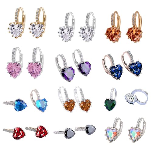Pendientes de diamantes de imitación de moda para mujer 5