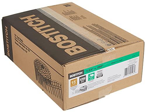 BOSTITCH C5R80BDG Thickcoat 1-3/4-Inch by .080-Inch by 15 Degree Ring Shank Coil Sliding Nail, 4,200 per Box by Bostitch - Used condition - Image 2