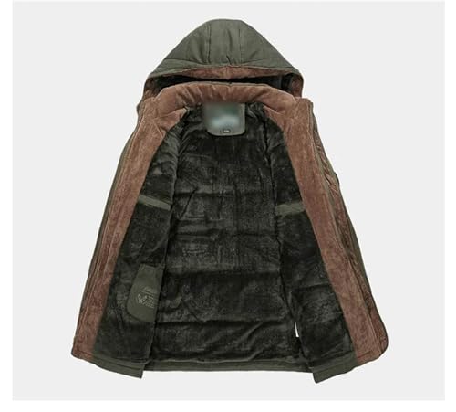 Winter Cotton-Padded Men's Medium And Long Plus Fleece Thickened Cotton-Padded Clothes Windproof Coat2