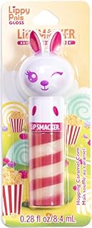 Lip Smacker - Lippy Pal Swirl Gloss Collection - Bunny Lip Balm for Kids - Caramel Corn Flavour - Lip Gloss for Girls with Animal Figures - Bunny Single Blister Pack, 1410392E