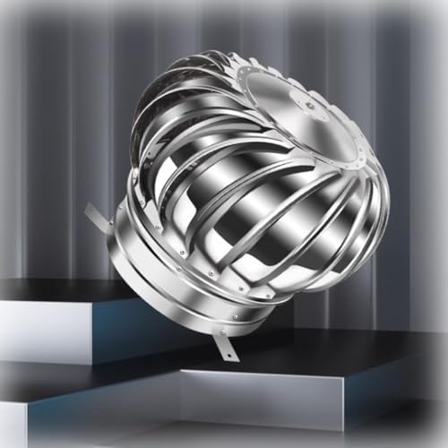 Stainless Steel Roof Vent Cap - 4"/6"/8" Wind Turbine Exhaust Ventilator - Rainproof, Durable Airflow Enhancer for Improved Ventilation (110mm/4.3in)