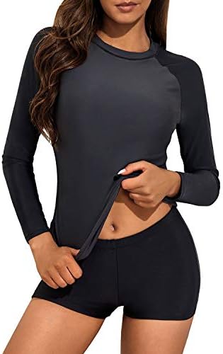 Black swim shirt womens Clearance