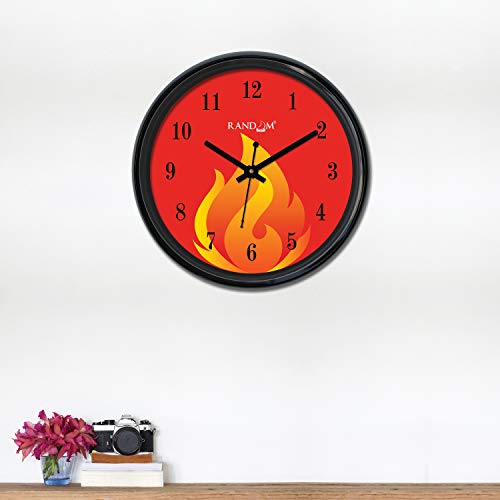 Image of RANDOM 12-inch Plastic & Glass Decorative Wall Clocks for Home,Living Room, Lobby, Kitchen, Plastic Analog Stylish Wall Clock