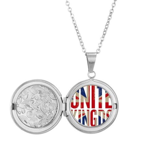 Collier médaillon drapeau britannique et Big Ben avec pendentif Union Jack