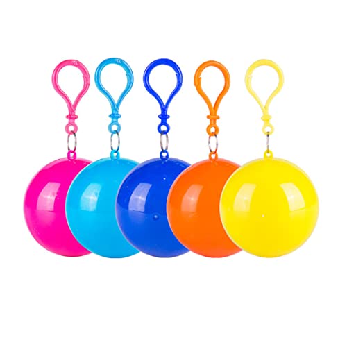 Fitting store 5 Stück Einweg Notfall Regenmäntel , Regenponcho mit Kapuze Wasserdicht,Transparent Regen Poncho ,Tragbarer Notfall Regenmantelball für Wanderungen Camping Reisen Freien Cover