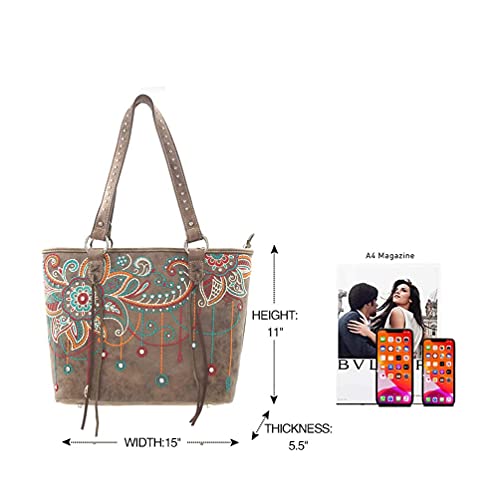 Montana West Leather Concealed Carry Tote Bag Western Style Shoulder Bag Handbag And Purse For Women Abz-G016Wcf #TOP3