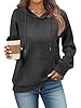 Magritta Womens Hoodies Oversized Long Sleeve Fall Sweatshirts Winter Casual Loose Pullover Tops Knit Ladies Sweater Crewneck Jumpers with Pocket Dark Grey XX-Large, 22-24 #4