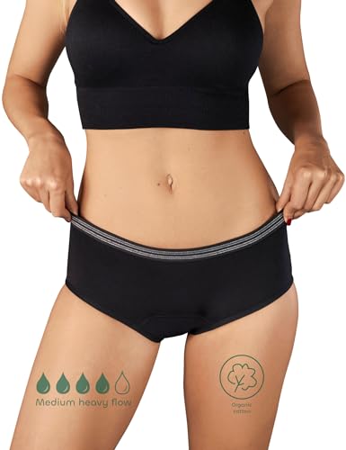 Shorty culotte menstruelle en coton biologique certifié et sûr