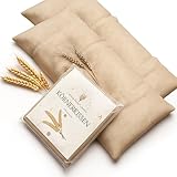 Strauss Home® Kirschkernkissen Mikrowelle, Körnerkissen Mikrowelle, Kirschkernkissen Nacken Schulter, Baumwollstoff 50x20cm (2er mit Körner)