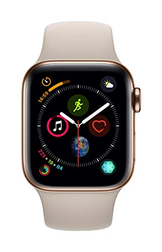 Image of Apple Watch Series 4 (GPS + Cellular, 40mm) - Gold Stainless Steel Case with Stone Sport Band