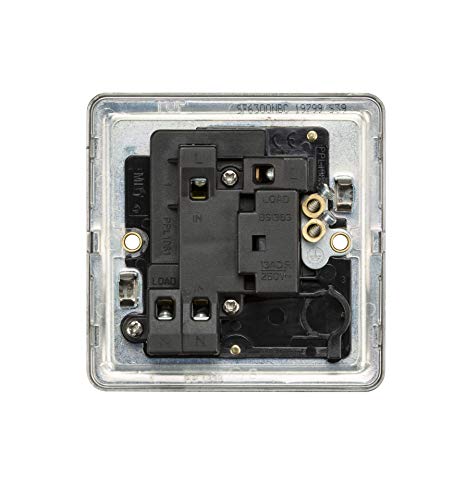 Knightsbridge SF6300MB 13 A Screwless Switched Fused Spur Unit - Matt Black with Chrome Rocker by Knightsbridge