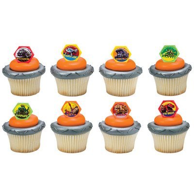 24 Dinotrux - Reptools Cupcake Rings Toppers Decoration