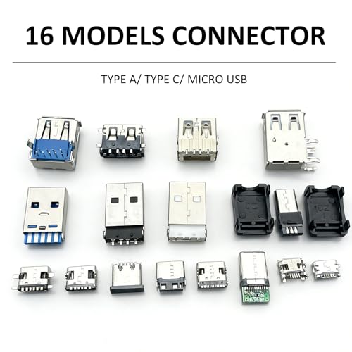 Kit surtido de conectores USB, 180 piezas, 16 tipos miniatura 4