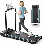 FunLife F1 Laufband für Zuhause klappbar – 3-in-1 Walking Pad mit Haltegriff,Komfort, kompakt & leise für Schreibtisch, Senioren & Reha geeignet, blau