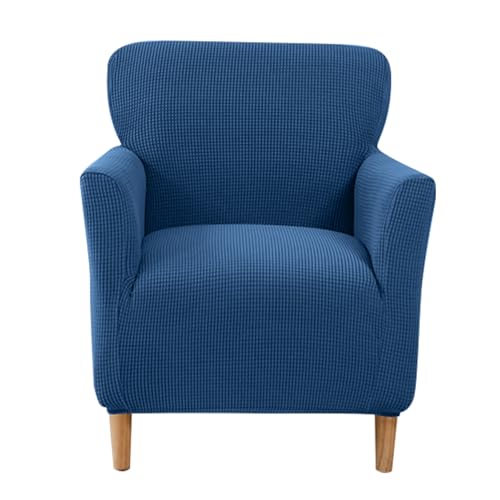 Armchair Slipcover, Stretch Chair Covers, Polyester Stretch Chair Covers, Banquet Armchair Protector All-Round Protection Armchair Sofa Covers Couch for Living Room Friendly for Kids Pet (Blue)