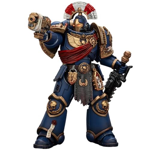 JOYTOY Warhammer 40K 1/18 Action Figure Ultramarines Relic Secundus Armour with Artificer Bolt Rifle chainsword and Bolt Pistol Collection Model 5.1-inch