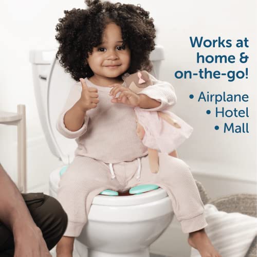 Folding Travel Potty Seat For Boys And Girls, Fits Round & Oval Toilets, Non-Slip Suction Cups, Includes Free Travel Bag - Jool Baby #TOP4