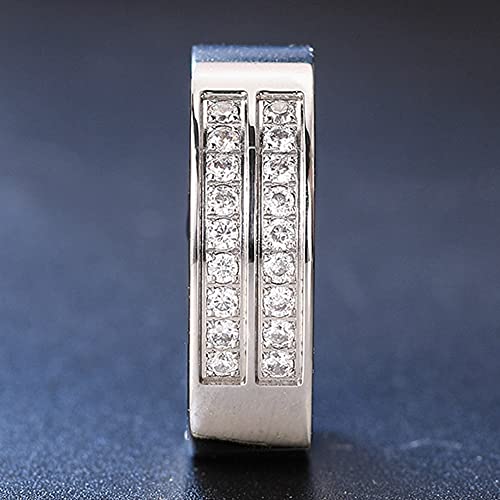 Jude Jewelers Stainless Steel Half Eternity Wedding Band Anniversary Statement Ring4