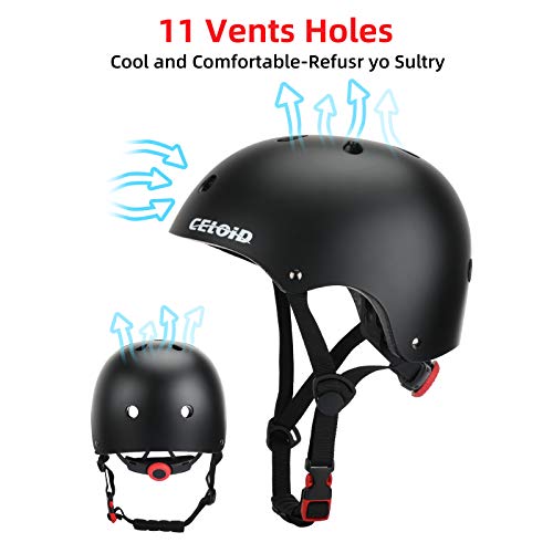 image for CELOID Kids Helmet Pad Set - Adjustable Kids Skateboard Bike Helmet, K
