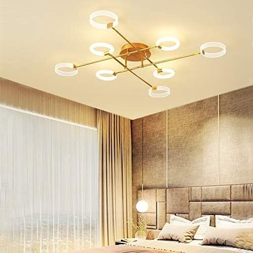 Éclairage lustre salon moderne en métal avec technologie LED intégrée