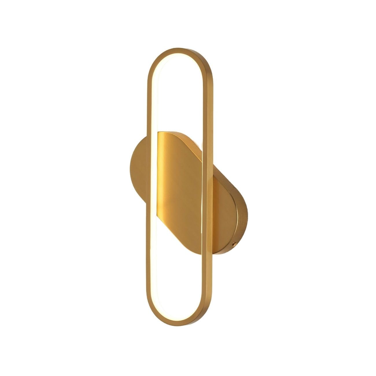 KOSILUM Evelia - Aplique de pared ovalado de diseño dorado (1361 lm, luz blanca cálida), diseño de salón, dormitorio, cocina, pasillo, 1361 lm, LED integrada, IP20 | Luz blanca cálida, 1361 lm, LED incorporado, IP20