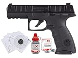 Beretta APX Blowback Air Pistol Combo Bundle with 100 Paper Targets, 1500 BBS an 12 CO2 Cartridges