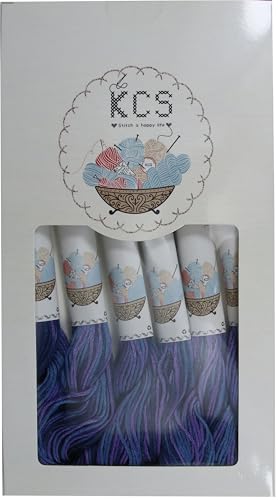 Image of KCS Big skeins of 25 Meters Size 25 Color Variegated Cross Stitch Stranded Threads,6 skeins,4240