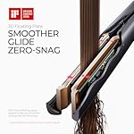 TYMO 2.0 Flat Iron Hair Straightener for Women - 1” Long Ceramic Professional 2 in 1 Straightener and Curler for Fast, Smooth Styling, Innovative Hollow Design to Boost Curls, 500M Ionic, Black - Image 5