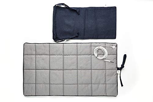 shieldgreen Grounding Kit Pad Pouch (Navy)-Sanitary Stainless Steel Fabric, 25x13inch, grounding mat
