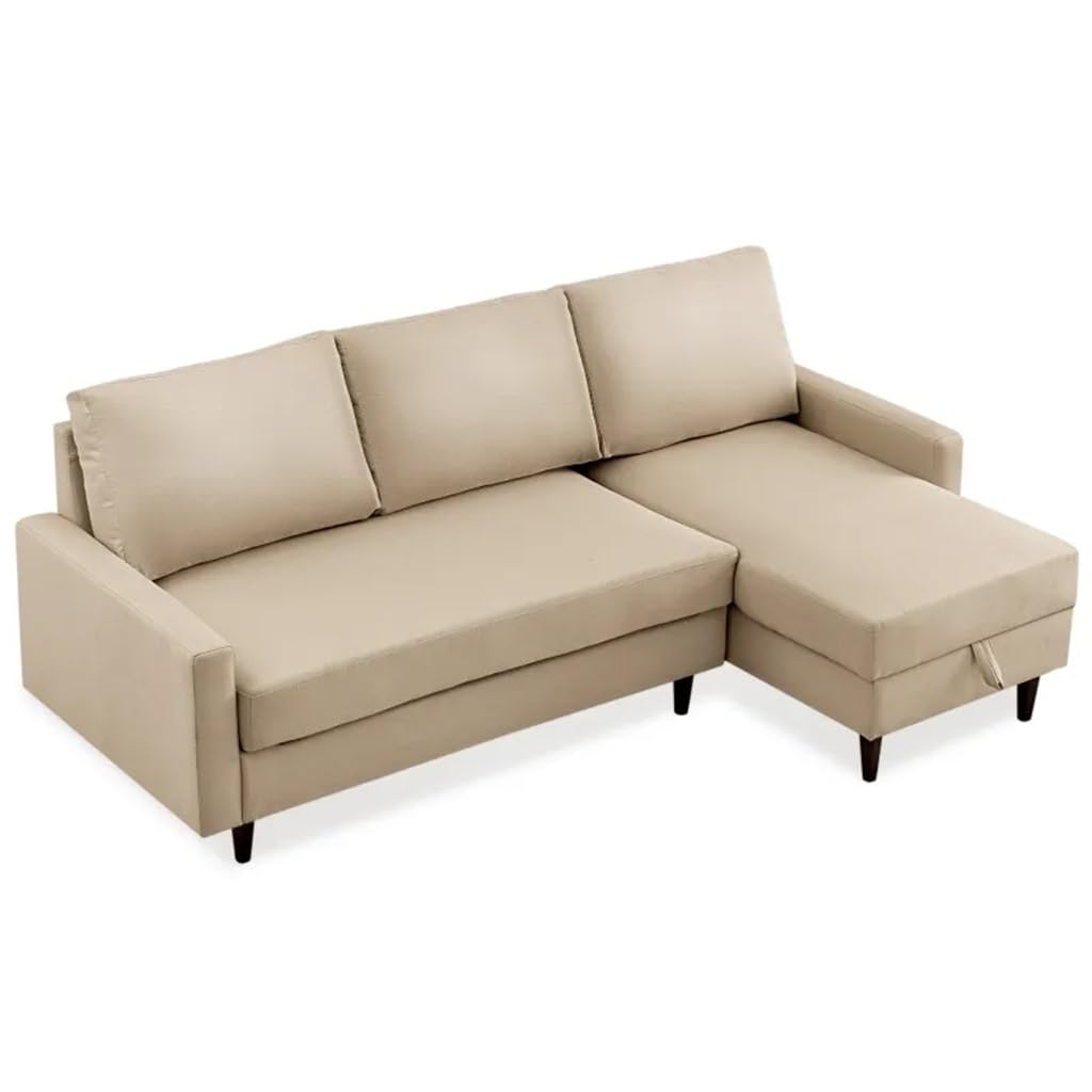 Pull Out Sleeper Sectional Storage Sofa Bed Corner Sofa-Bed with Storage 3 Seat Right Handed 84 50 5