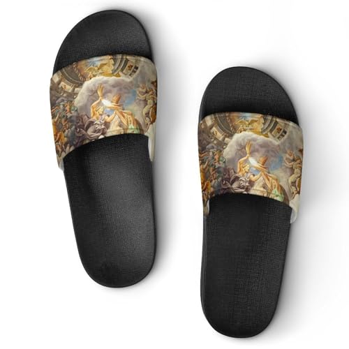 Greek Roman Mythology Slippers for Men Wormen Shower Bathroom Slipper Indoor Beach Non Slip Sandal