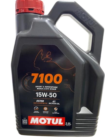 Image of Motul 7100 4T Fully Synthetic 15W-50 Petrol Engine Oil for Bikes (2.5 L)