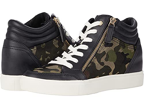 NINE WEST Women's Tons8 Sneaker, Black Multi, 6.5