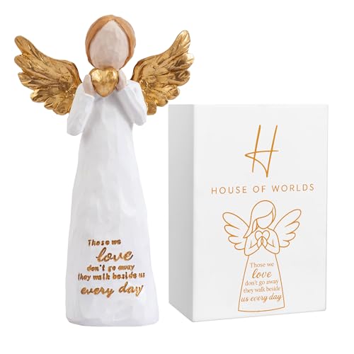 Figura Ángel Guardián Blanca 5.12 pulg Resina Pintada a mano miniatura 1